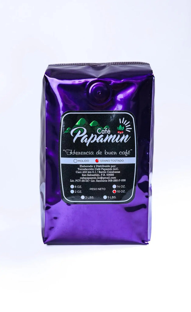 Papamin Coffee 10 Oz Whole Bean- Medium High Roast