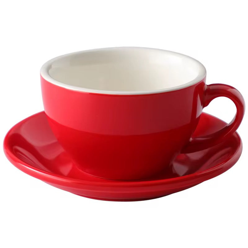 Cup & Saucer 8 Oz- Red