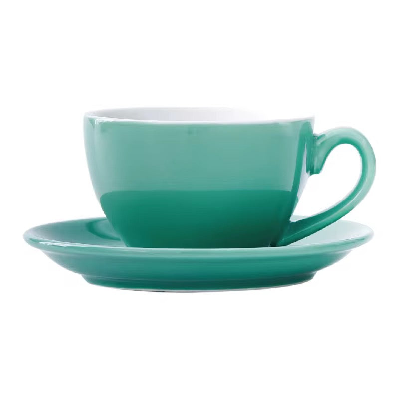 Cup & Saucer 8 oz- Aqua Blue