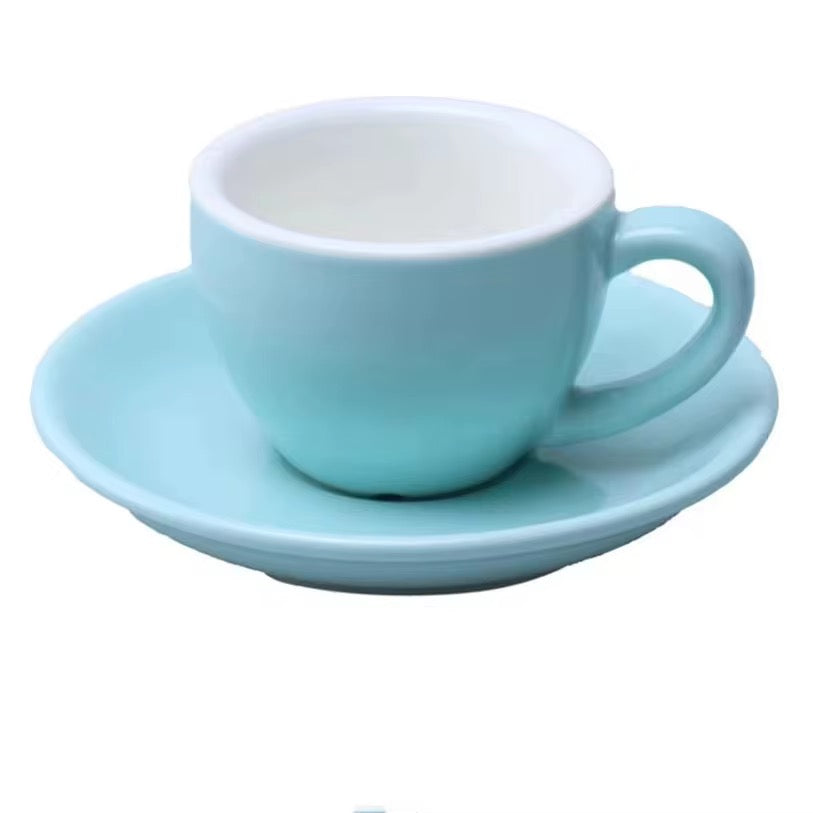 Cup & Saucer 4 Oz- Baby Blue