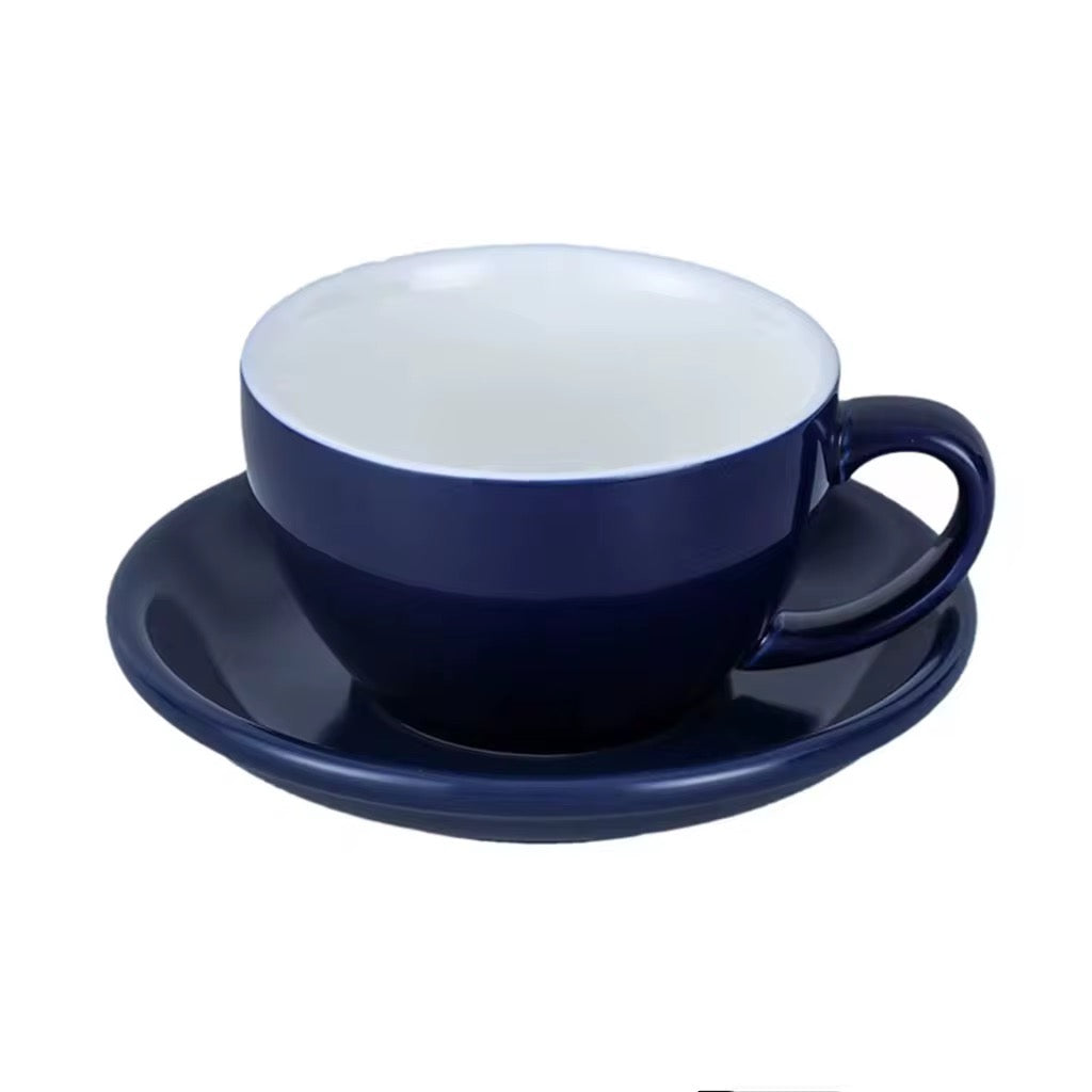 Cup & Saucer 6 Oz- Dark Blue