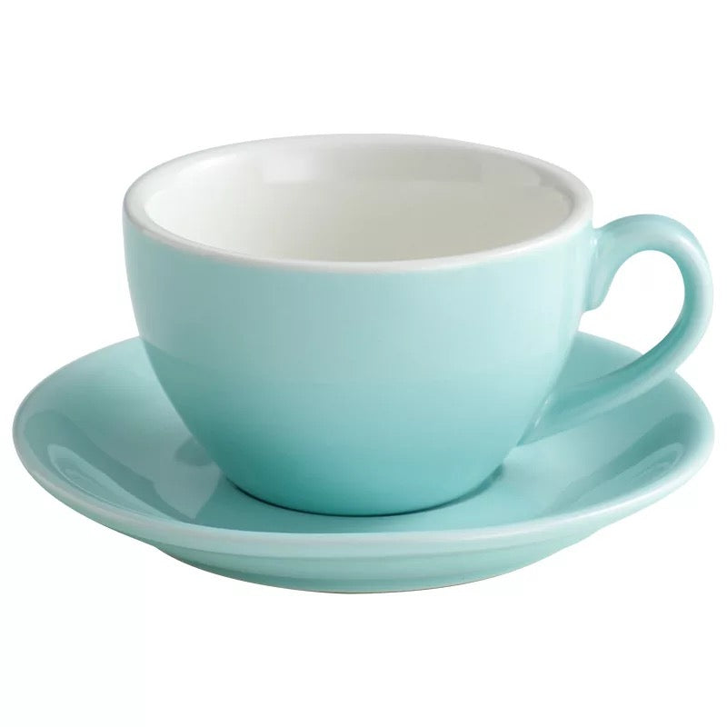 Cup & Saucer 12 Oz- Baby Blue