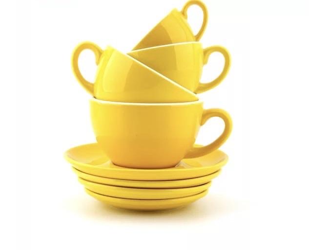 Cup & Saucer 6 Oz- Yellow